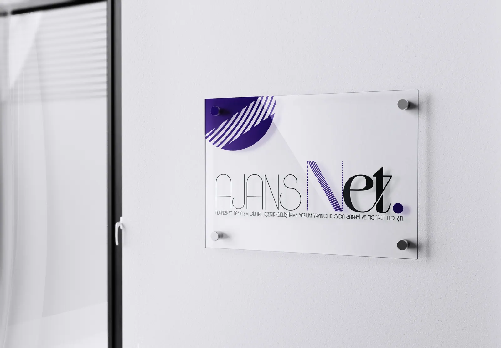 AJANSNET’in özgün kurumsal tabela görseli