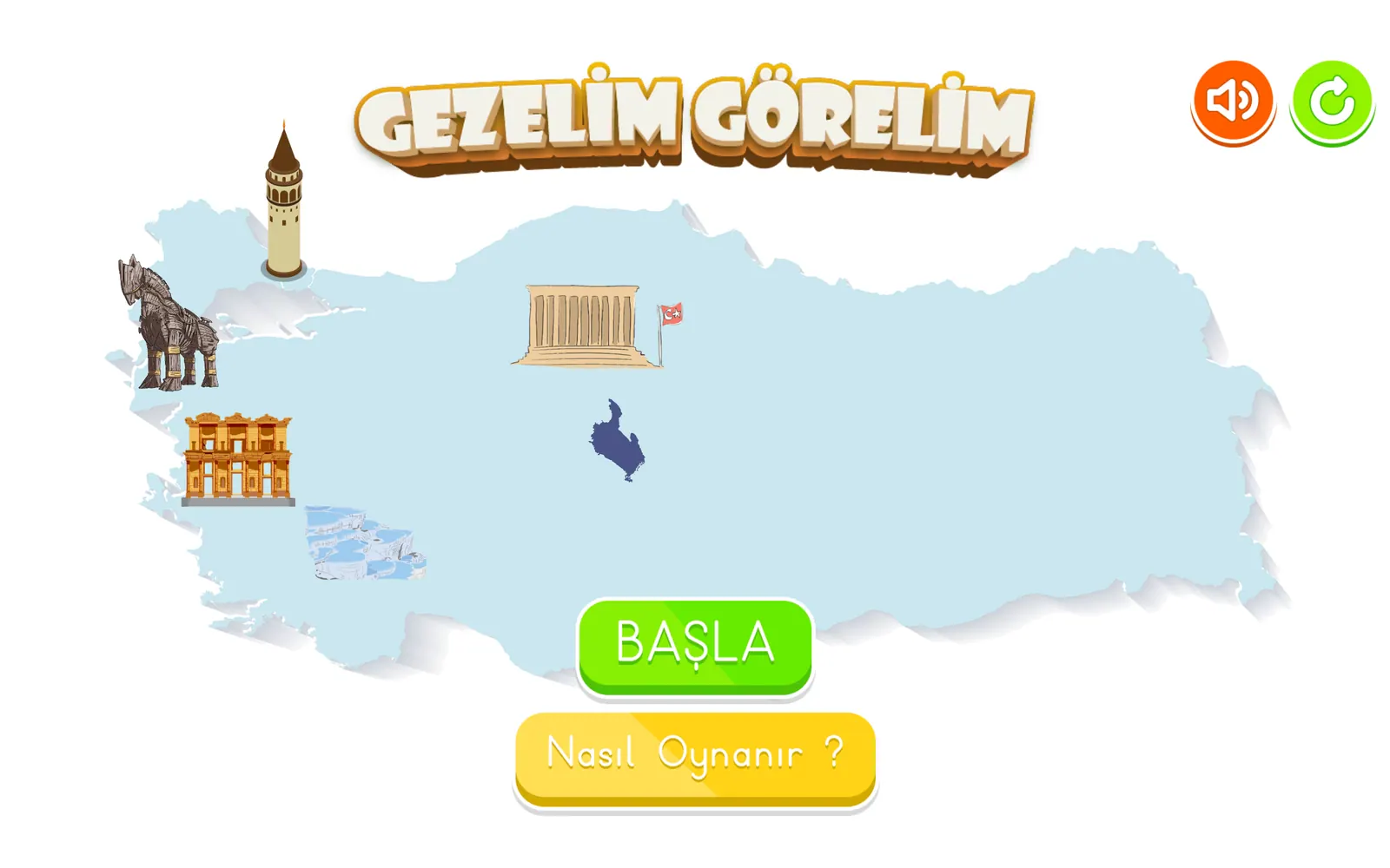 MEB Temel Eğitim için hazırlanan Gezelim Görelim etkileşimli etkinliği